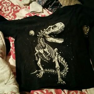 Black dinosaur shirt